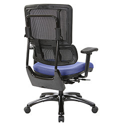 Vertical Black Mesh Back Chair with Shiny Black Base 1